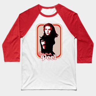 Emma Peel // Retro 60s Fan Art Design Baseball T-Shirt